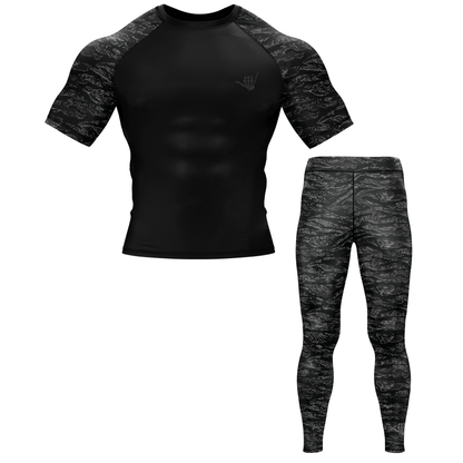 Night Tiger BJJ Rash Guard - Short Sleeve