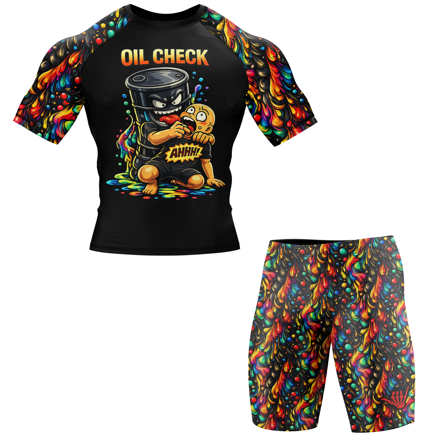 Oil Check BJJ Rash Guard - Short Sleeve