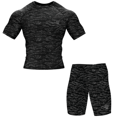 Night Tiger BJJ Rash Guard - Short Sleeve