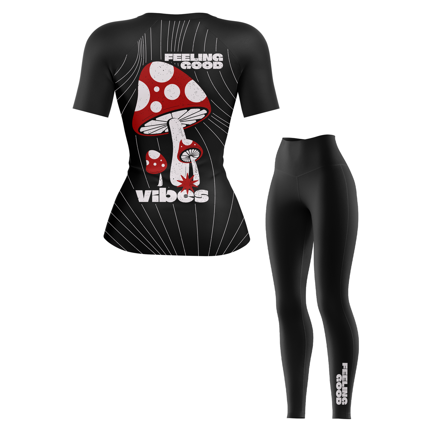 Feel the Good Vibes Women's BJJ Rash Guard - Short sleeve