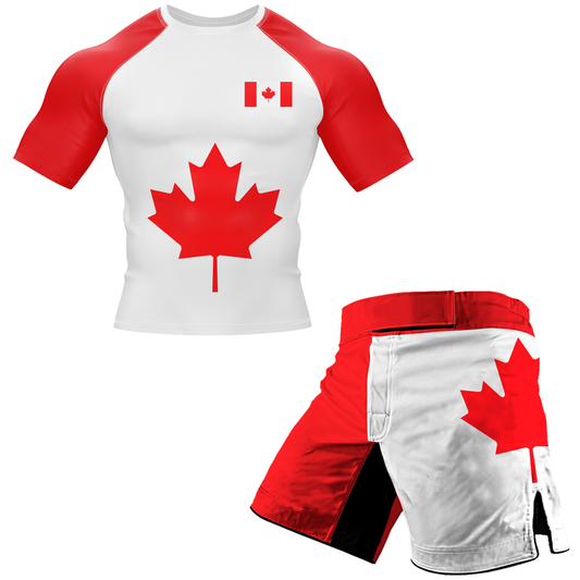 Canada BJJ Rash Guard - Shortsleeve