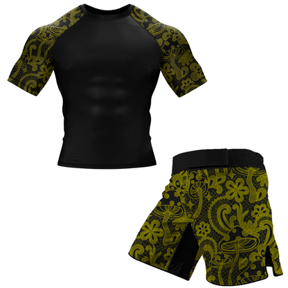 Neon Mushroom BJJ Rash Guard - Shortsleeve