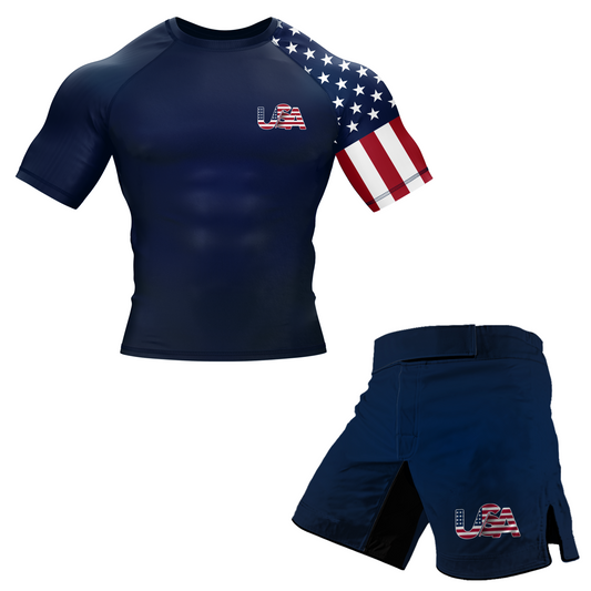 United States BJJ Rash Guard - Short Sleeve