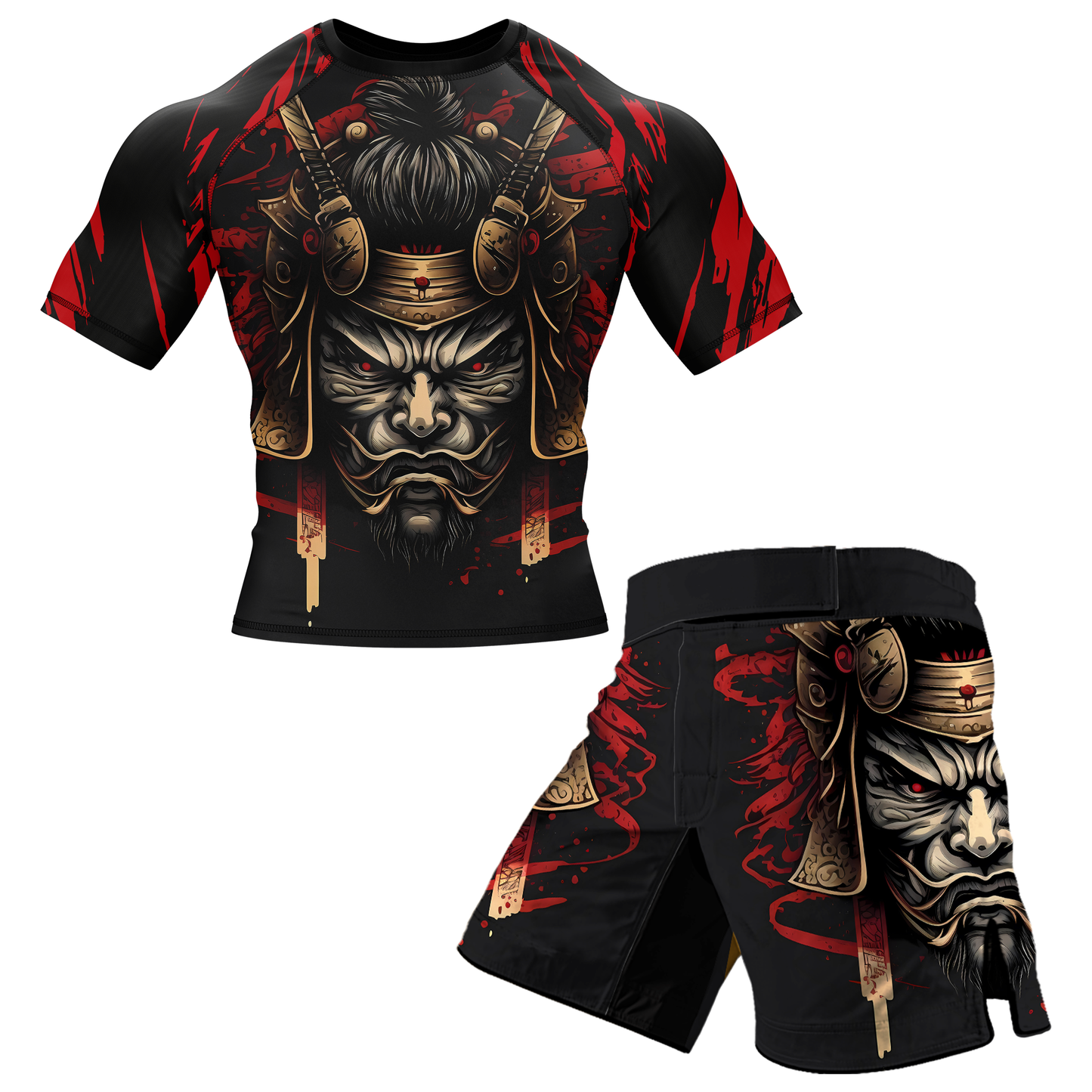 Samurai Warrior BJJ Rash Guard - Short Sleeve