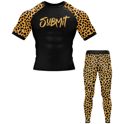 Leopard Submit BJJ Rash Guard - Short Sleeve