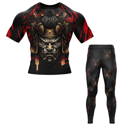 Samurai Warrior BJJ Rash Guard - Short Sleeve