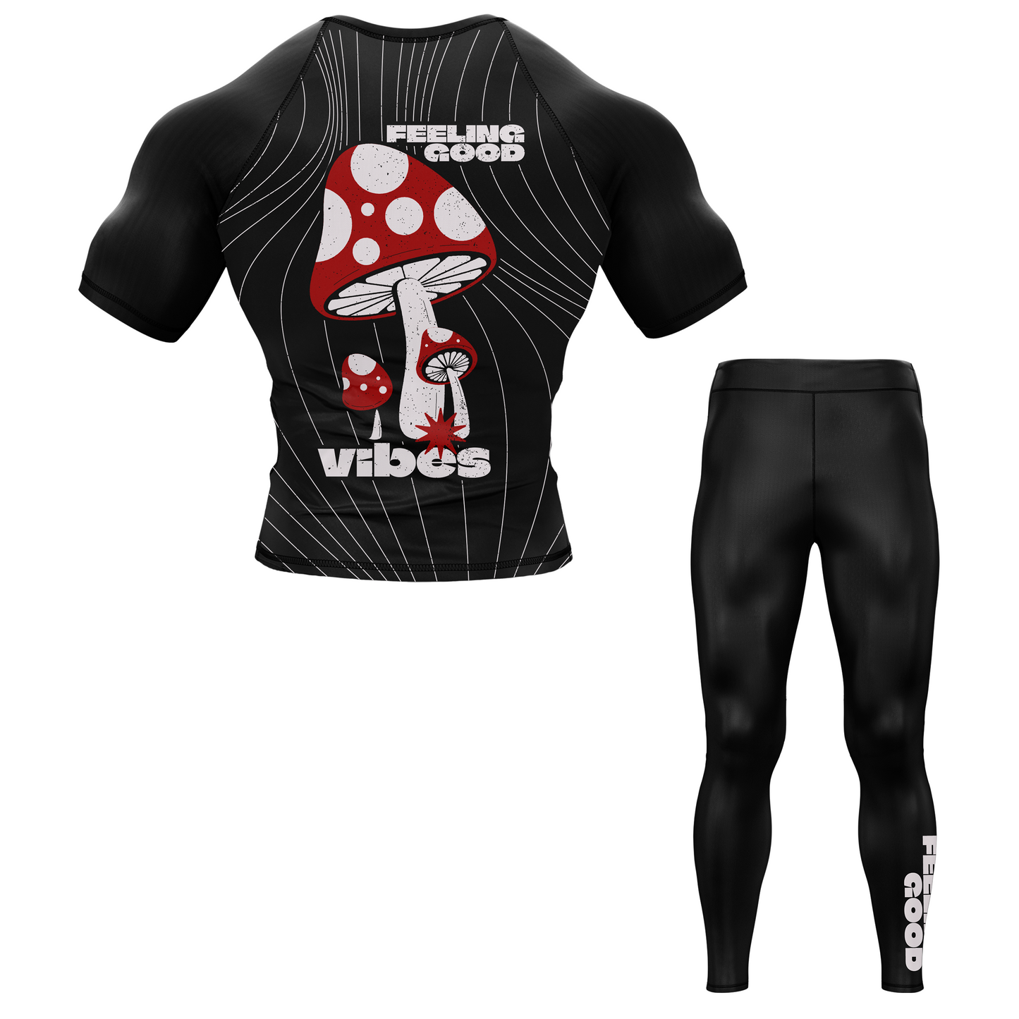 Feel the Good Vibes BJJ Rash Guard - Short sleeve