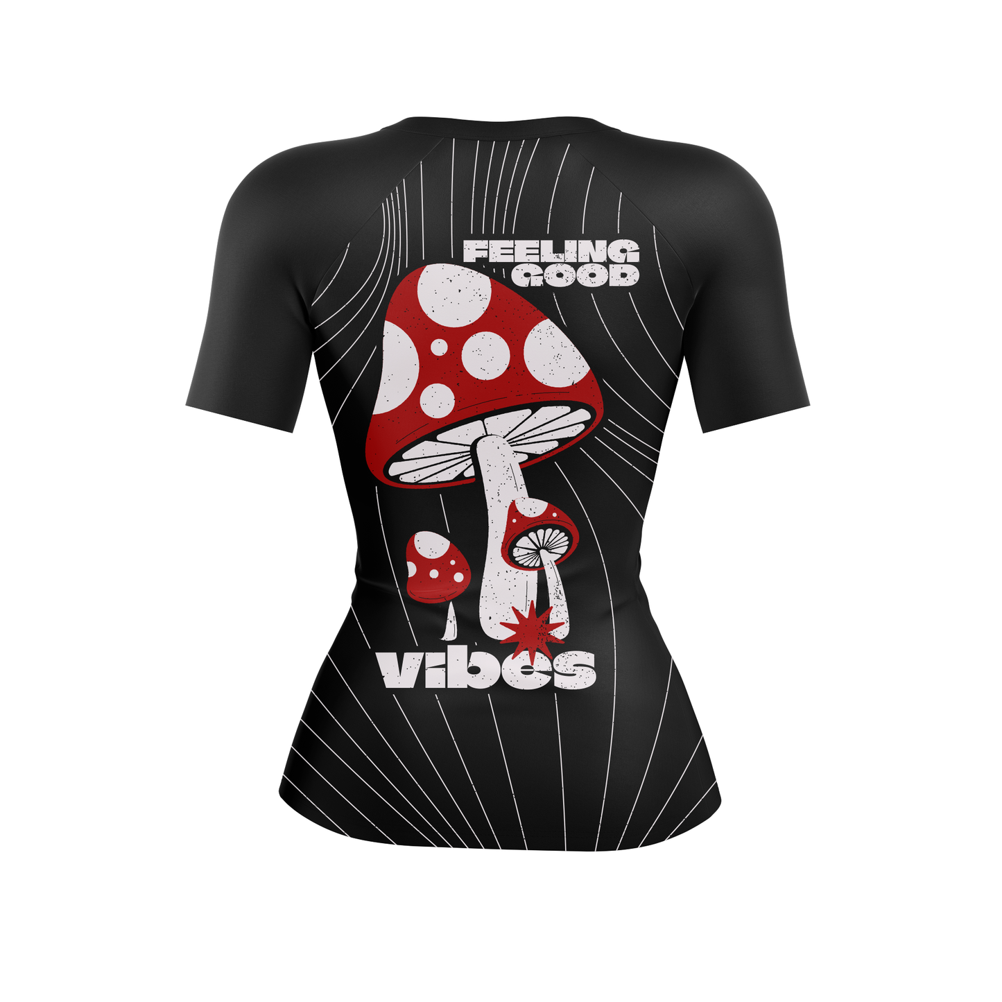 Feel the Good Vibes Women's BJJ Rash Guard - Short sleeve