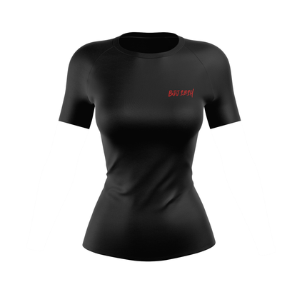 Feel the Good Vibes Women's BJJ Rash Guard - Short sleeve