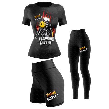 Playing Victim Women's BJJ Rash Guard - Shortsleeve
