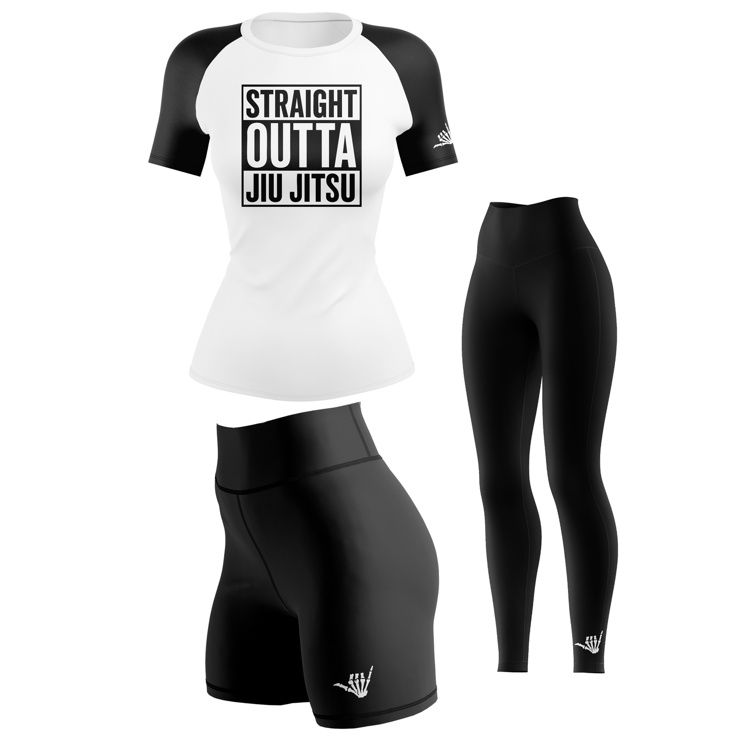 Straight Outta Jiu Jitsu Women's BJJ Rash Guard - Shortsleeve