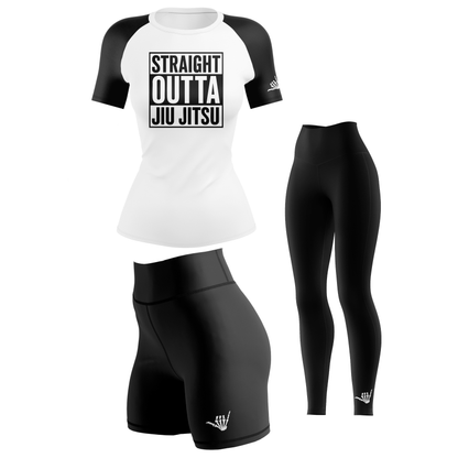 Straight Outta Jiu Jitsu Women's BJJ Rash Guard - Shortsleeve