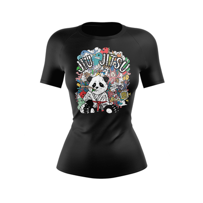 Panda Doodle Women’s BJJ Rash Guard - Short Sleeve