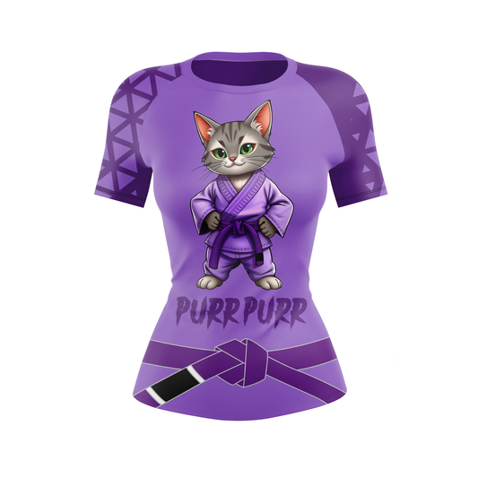 Purr Purr Belt Women’s BJJ Rash Guard - Short Sleeve