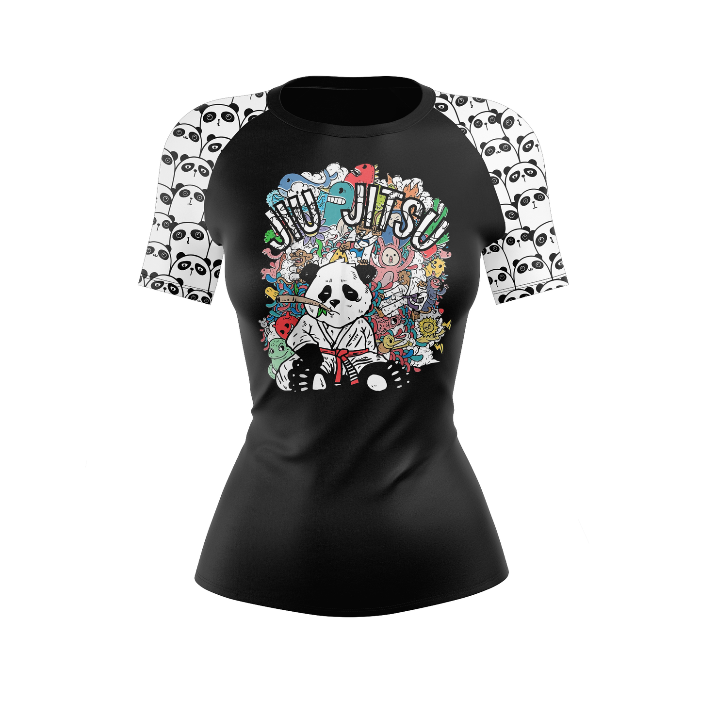 Panda Doodle Women’s BJJ Rash Guard - Short Sleeve