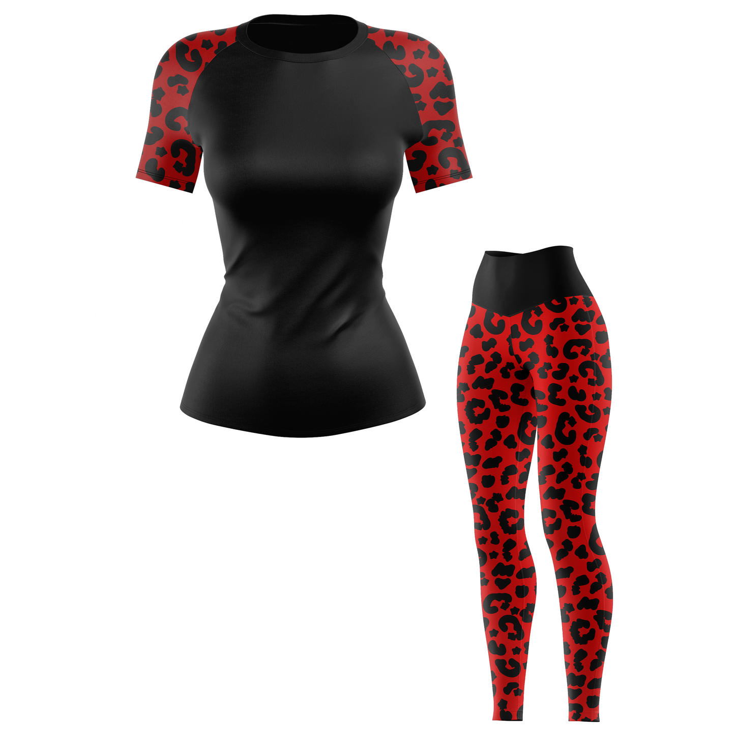 Camiseta de protección contra erupciones de BJJ para mujer Leopard Strike