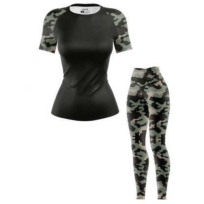 Camouflage Women’s BJJ Rash Guard - Short Sleeve
