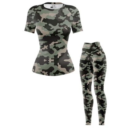 Camouflage Women’s BJJ Rash Guard - Short Sleeve