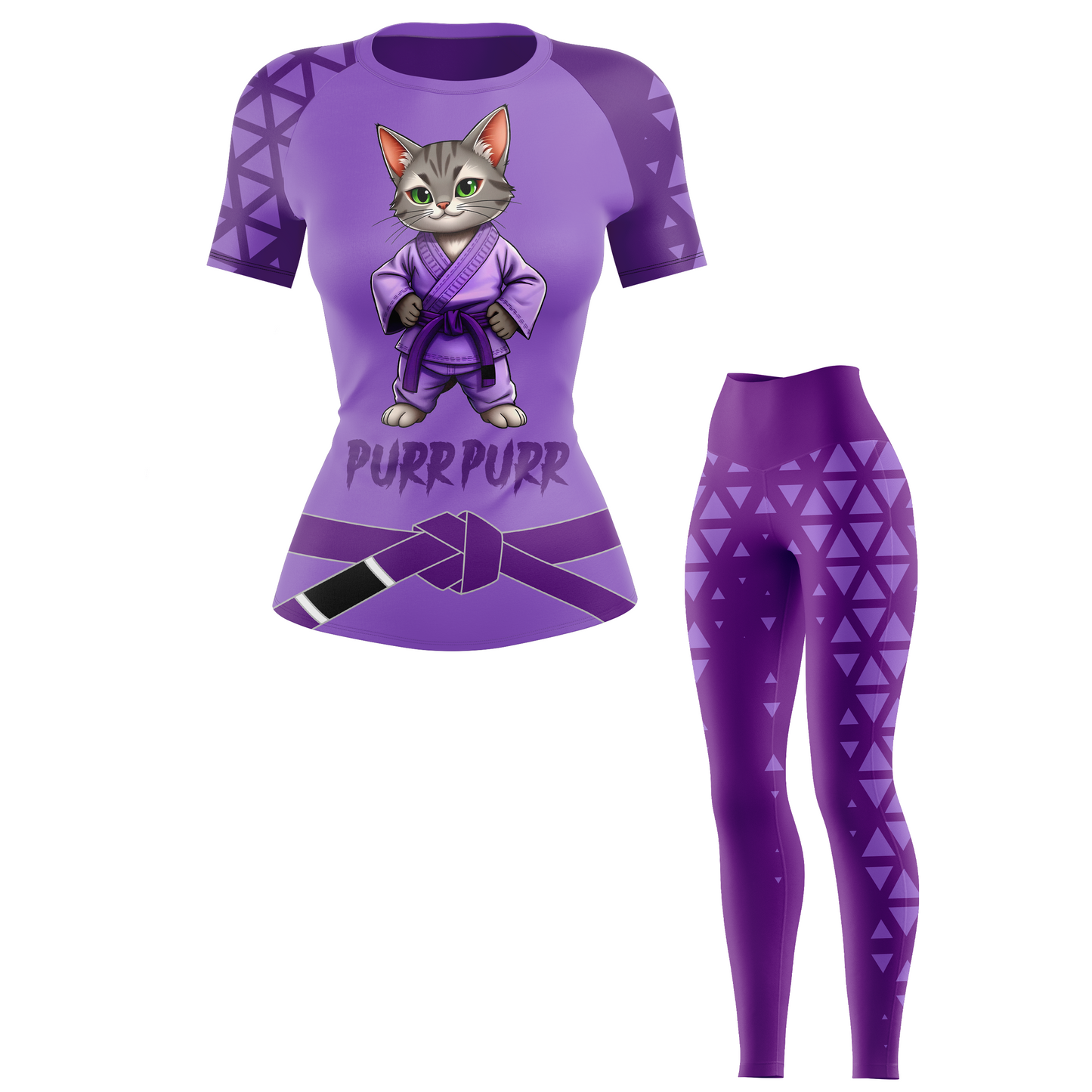 Purr Purr Belt Women’s BJJ Rash Guard - Short Sleeve