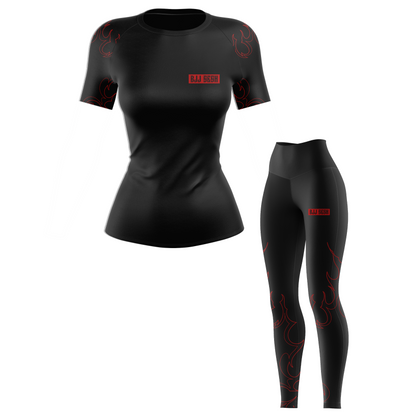 Flame Women's BJJ Rash Guard - Shortsleeve