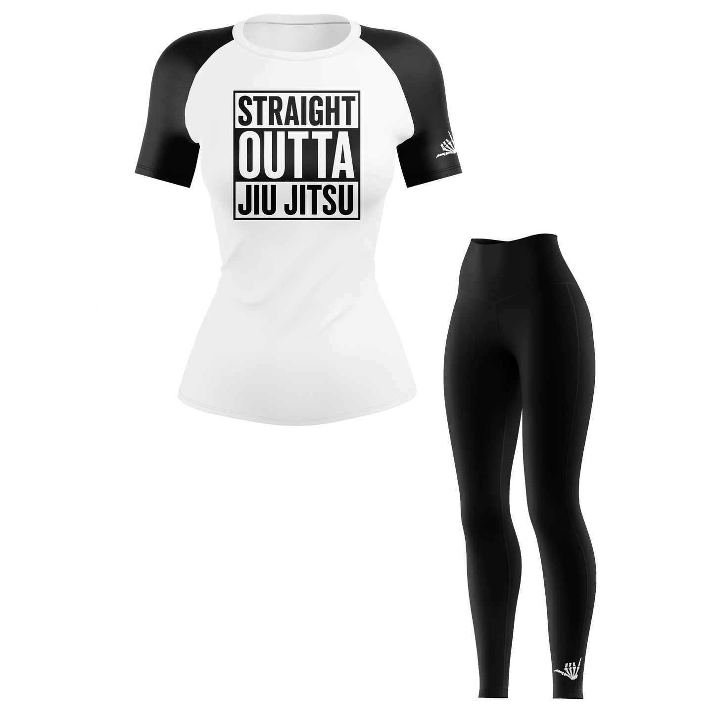 Straight Outta Jiu Jitsu Women's BJJ Rash Guard - Shortsleeve