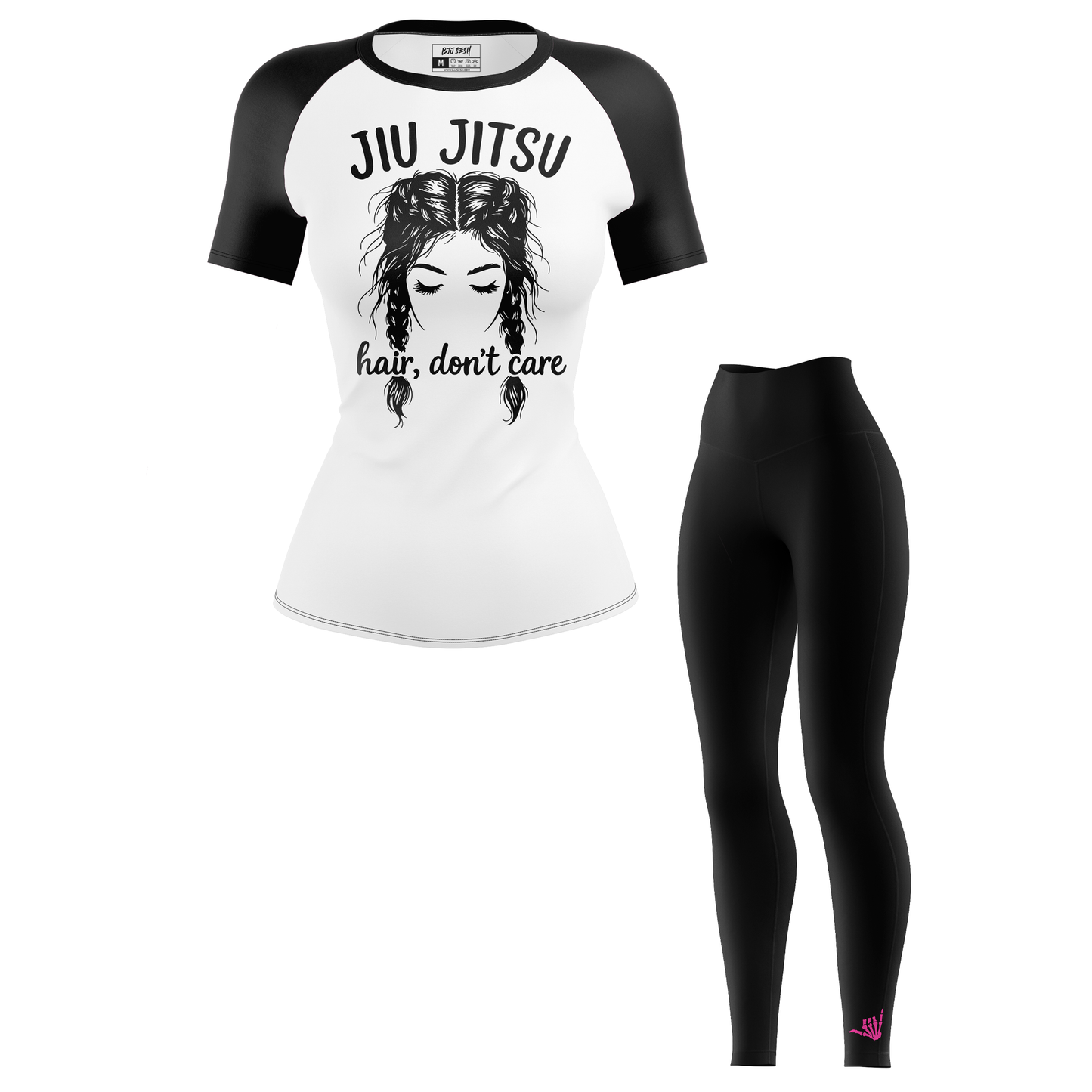 Jiu Jitsu Hair Don't Care Women's BJJ Rash Guard - Short Sleeve