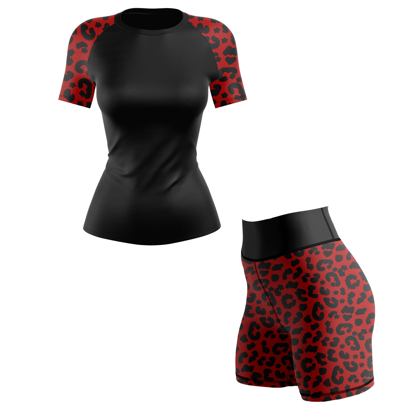 Camiseta de protección contra erupciones de BJJ para mujer Leopard Strike