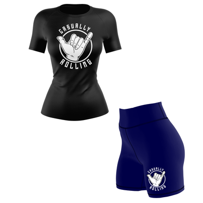 Casually Rolling Women's BJJ Rash Guard - Shortsleeve