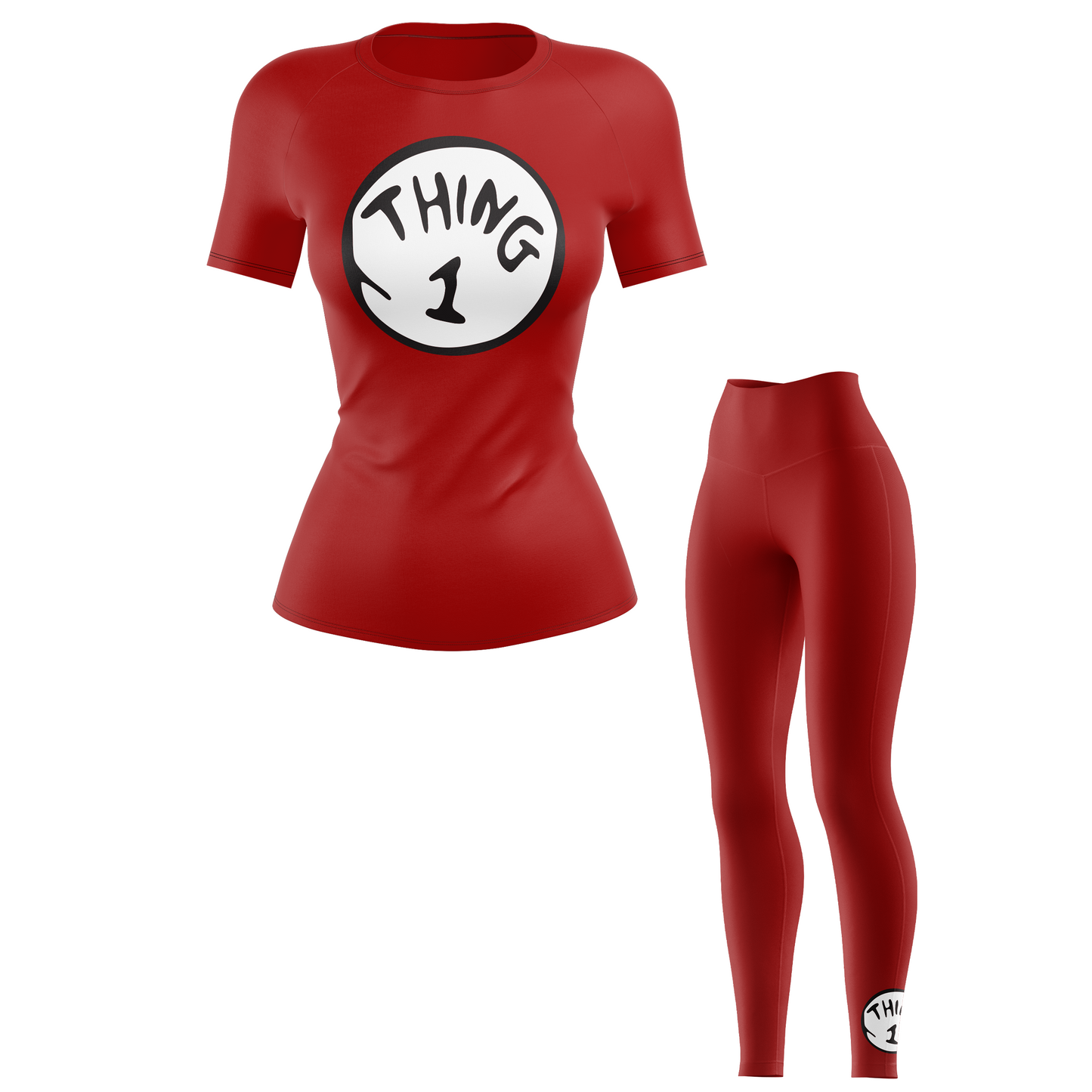 Thing 1 & Thing 2 Women's BJJ Rash Guard - Short Sleeve