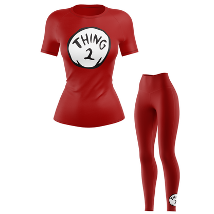 Thing 1 & Thing 2 Women's BJJ Rash Guard - Short Sleeve