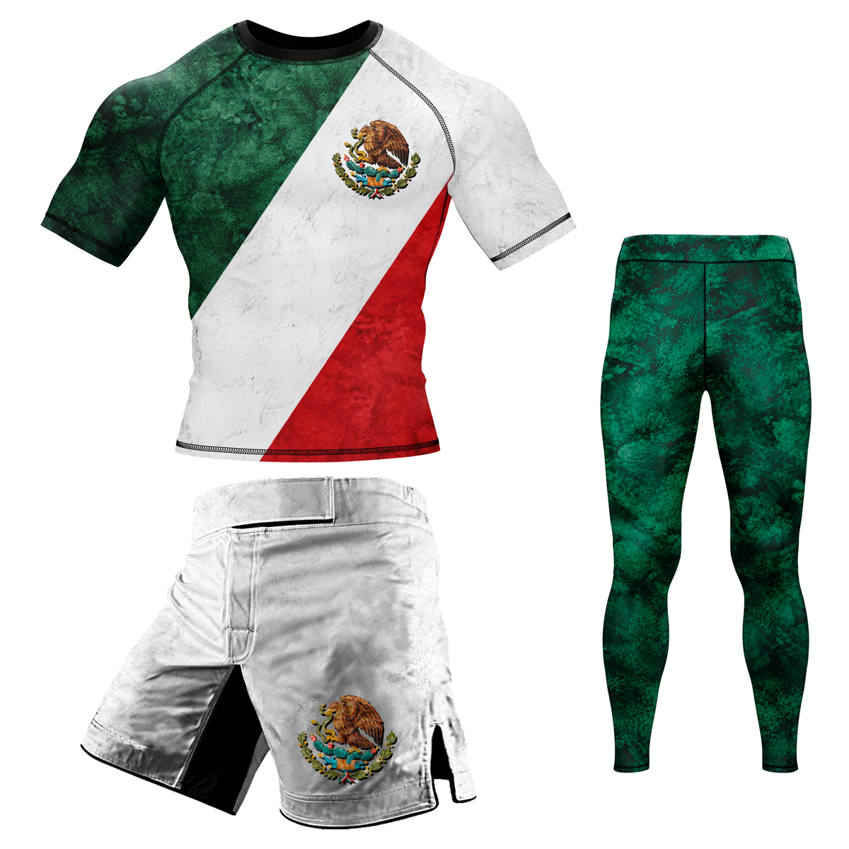 Mexico BJJ Rash Guard - Short Sleeve