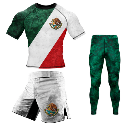 Mexico BJJ Rash Guard - Short Sleeve