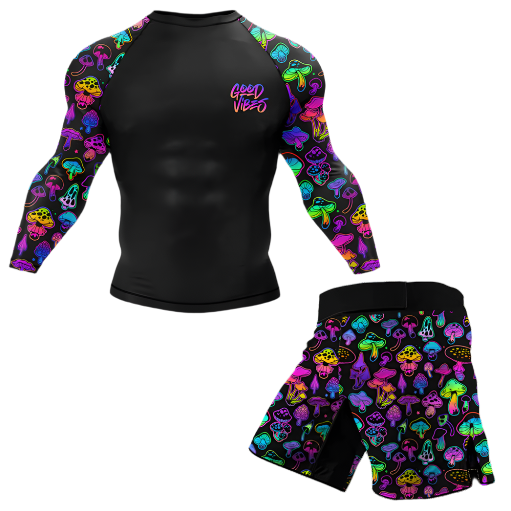 Psychedelic Mushroom BJJ Rash Guard