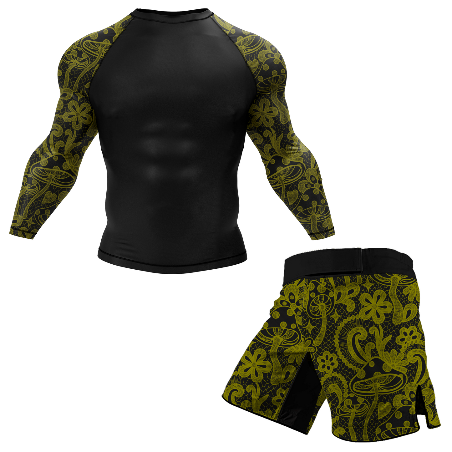 Neon Mushroom BJJ Rash Guard