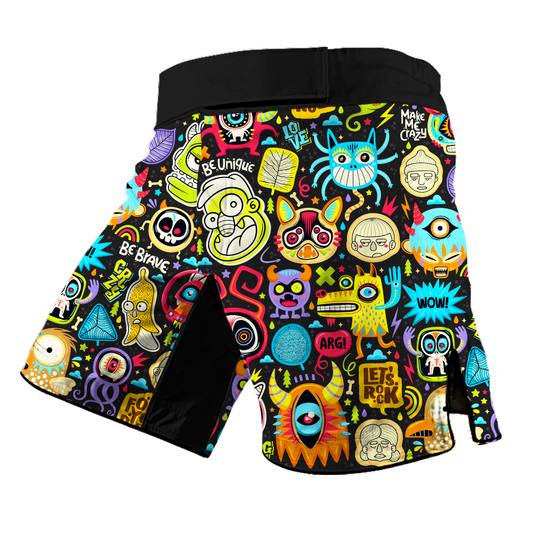 Stay Weird Doodle Kids BJJ/MMA Shorts