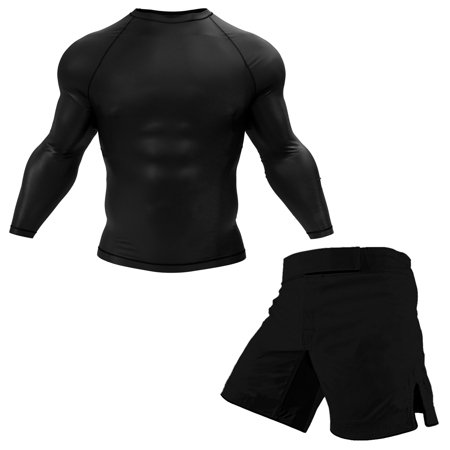 Plain Black BJJ/MMA Shorts