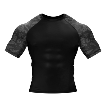 Grey Camo BJJ Rash Guard - Shortsleeve