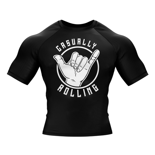 Casually Rolling BJJ Rash Guard - Shortsleeve