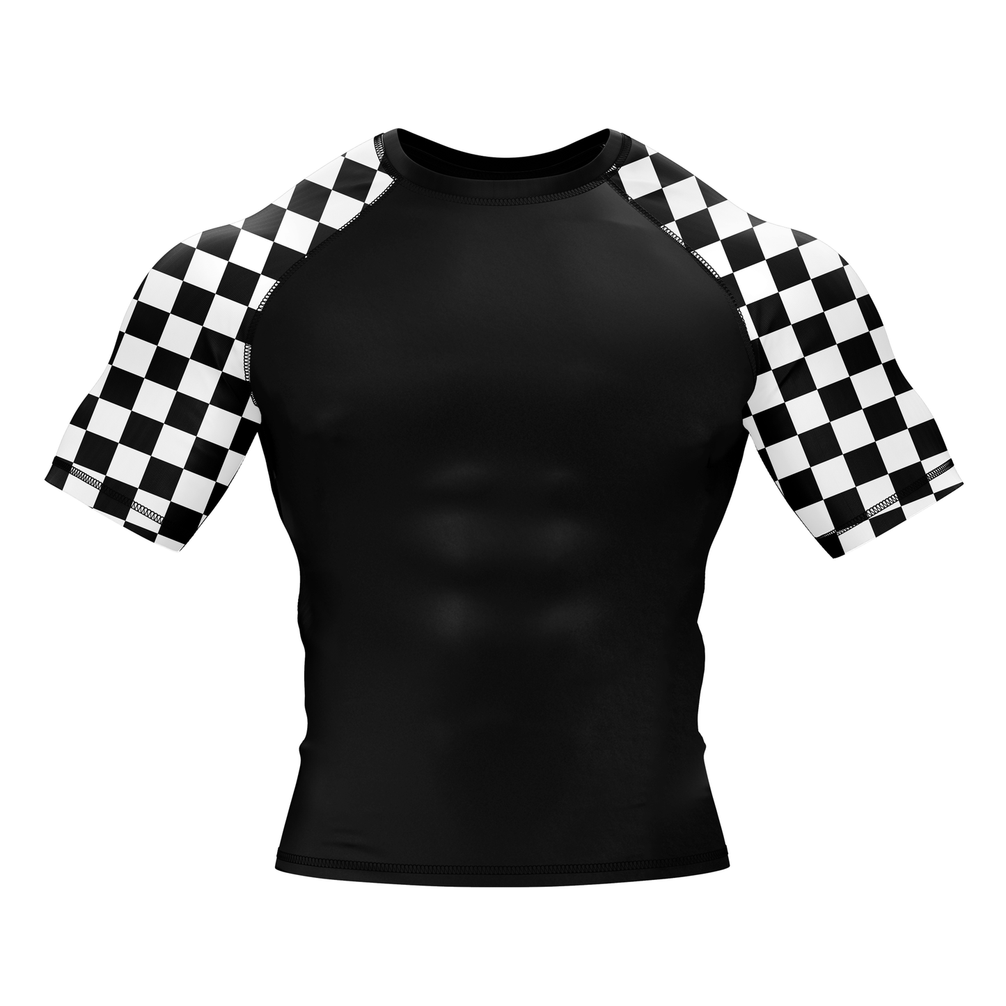 Checkered BJJ Rash Guard - Shortsleeve