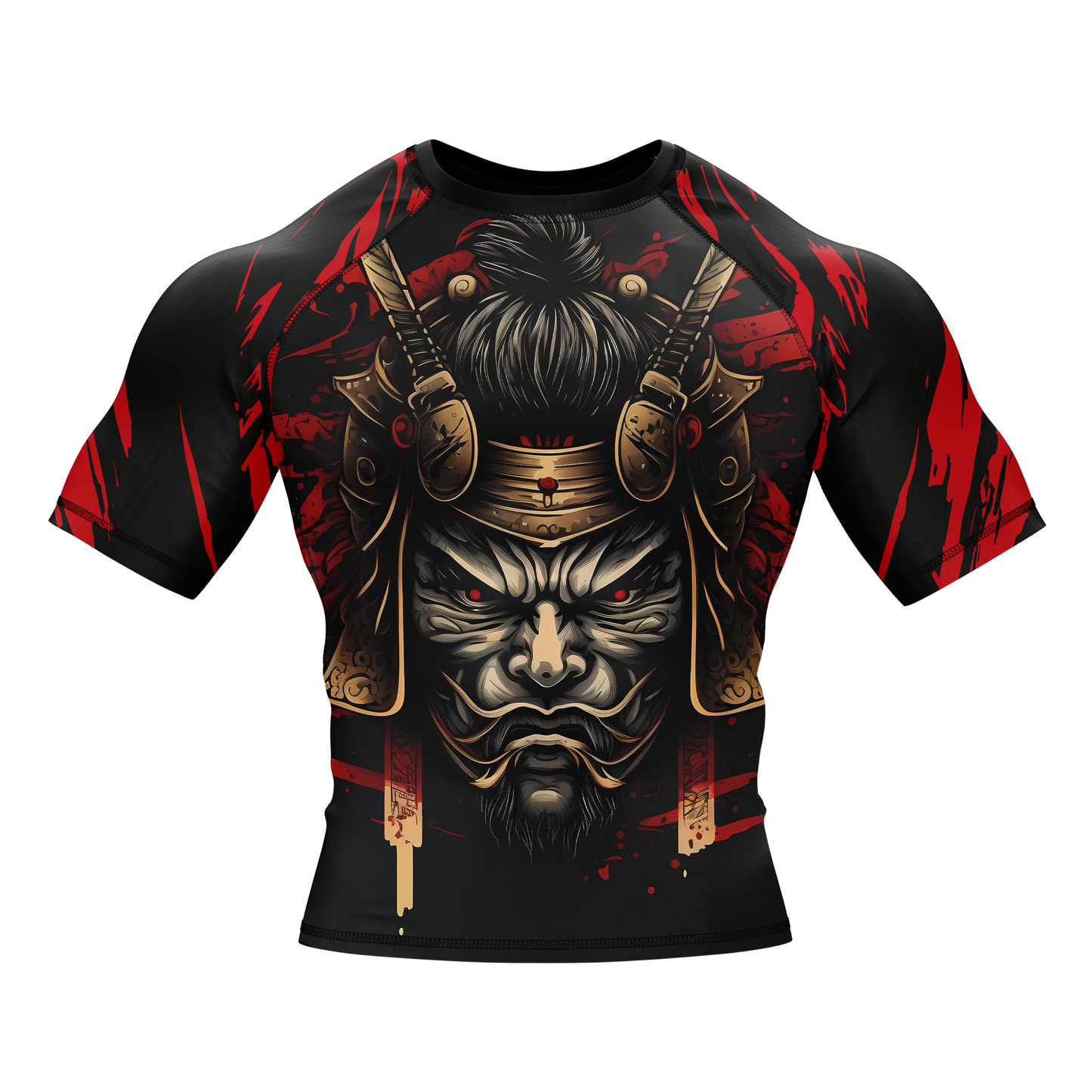 Samurai Warrior BJJ Rash Guard - Short Sleeve