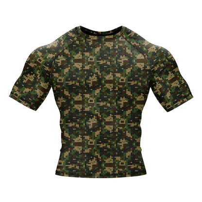 Digital Camo BJJ Rash Guard - Shortsleeve