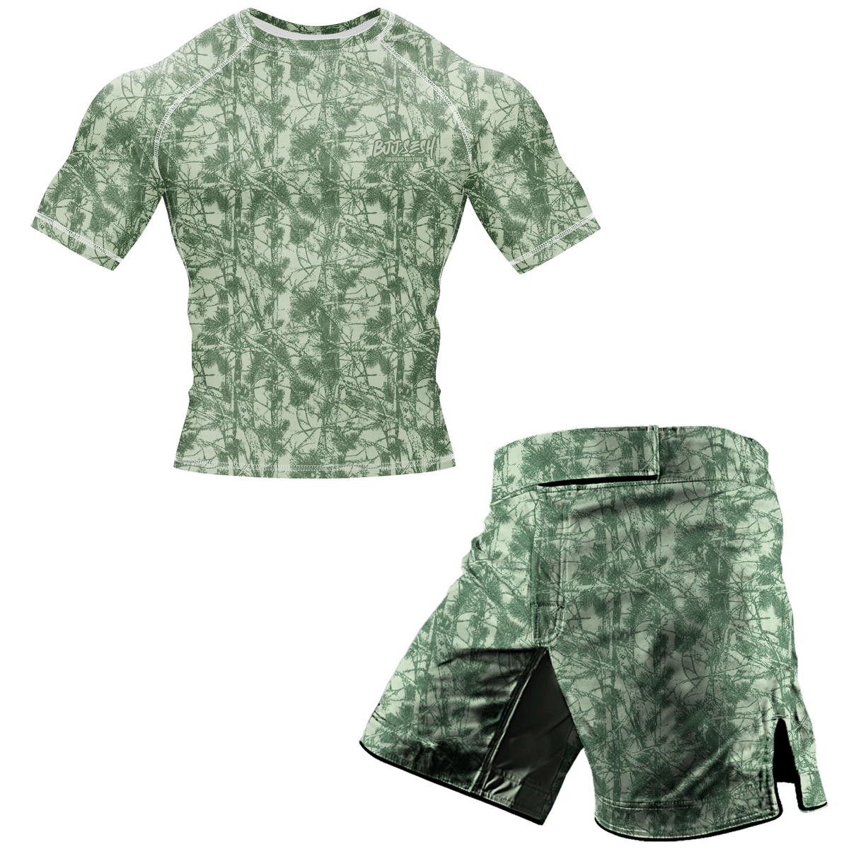 Green Forest Camo BJJ Rash Guard