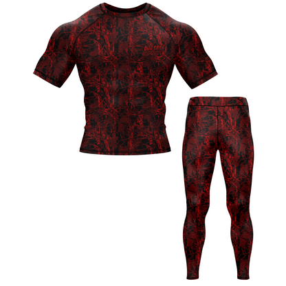 Red Forest Camo BJJ Rash Guard