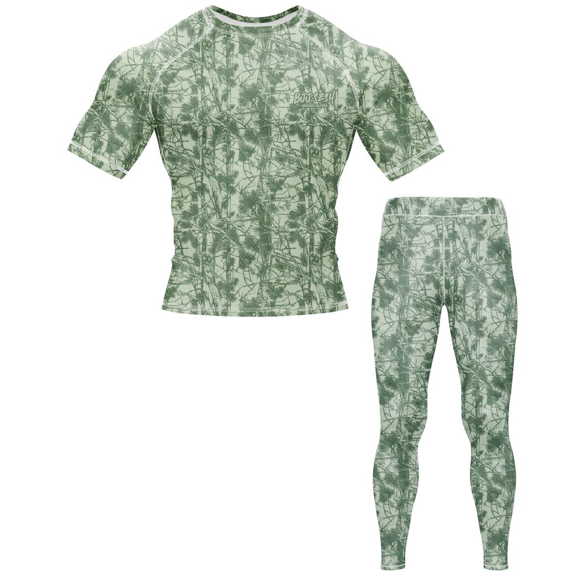 Green Forest Camo BJJ Rash Guard