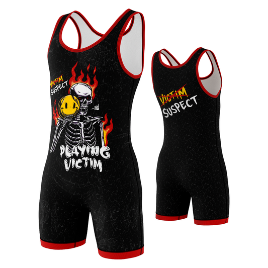 Playing Victim Wrestling Singlet