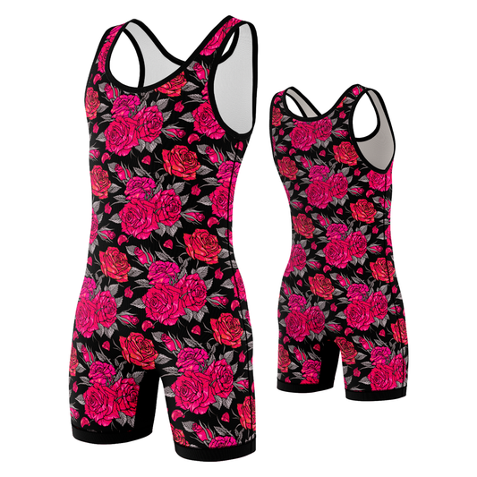 Pink Death Rose Wrestling Singlet