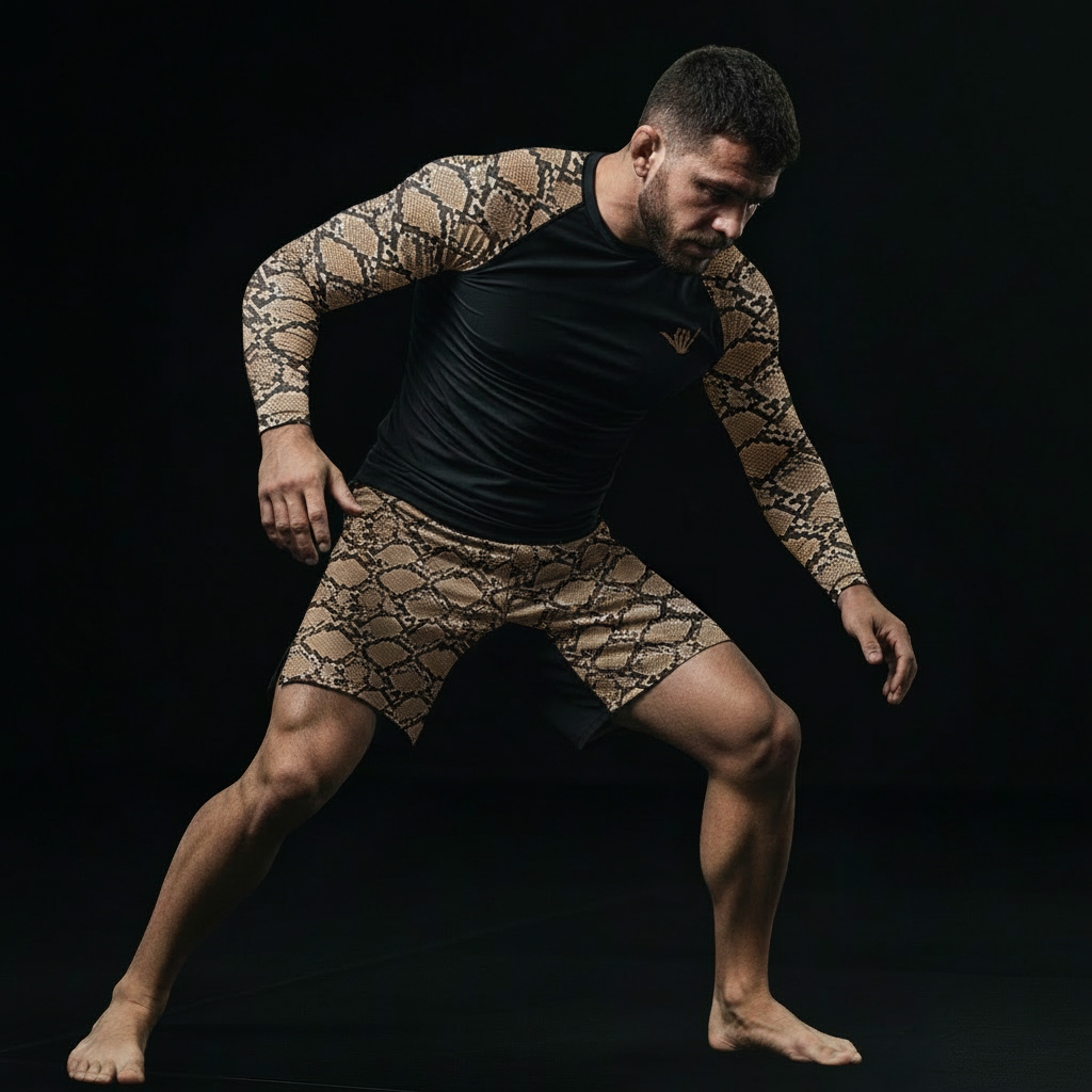 Mid Snakeskin BJJ Rash Guard