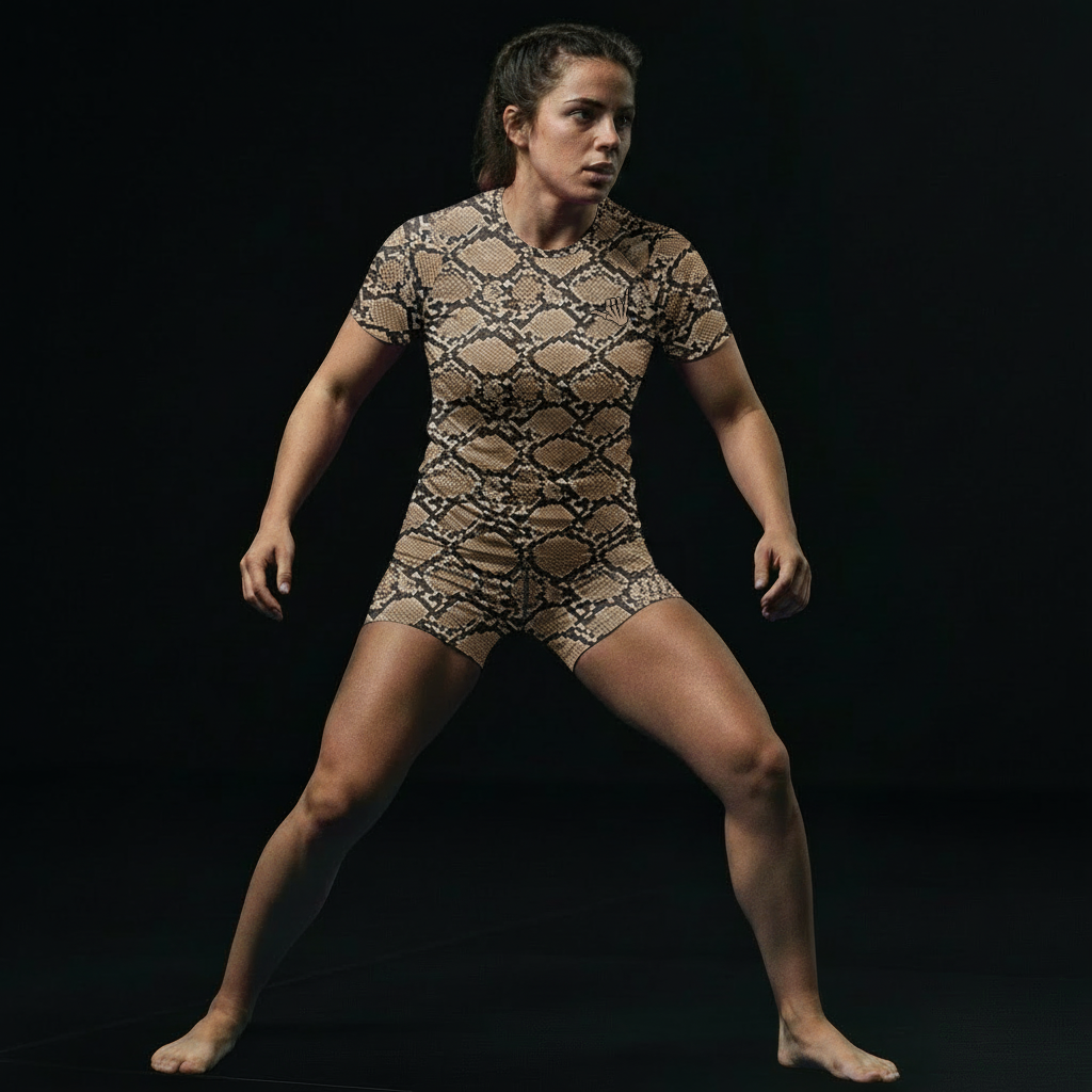 Snakeskin Women's BJJ Rash Guard - Short Sleeve