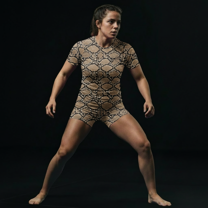 Snakeskin Women's BJJ Rash Guard - Short Sleeve