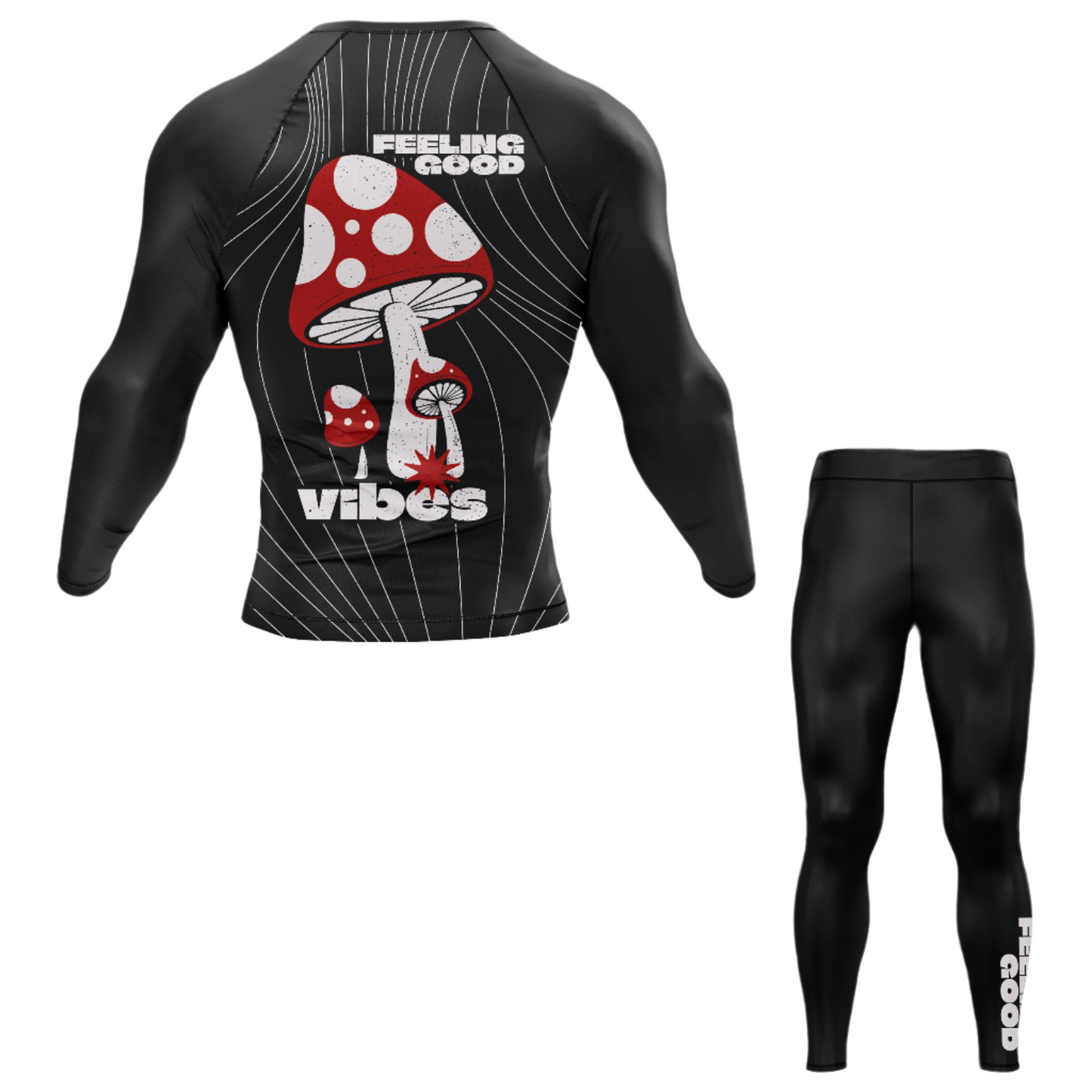 Feel the Good Vibes BJJ Rash Guard